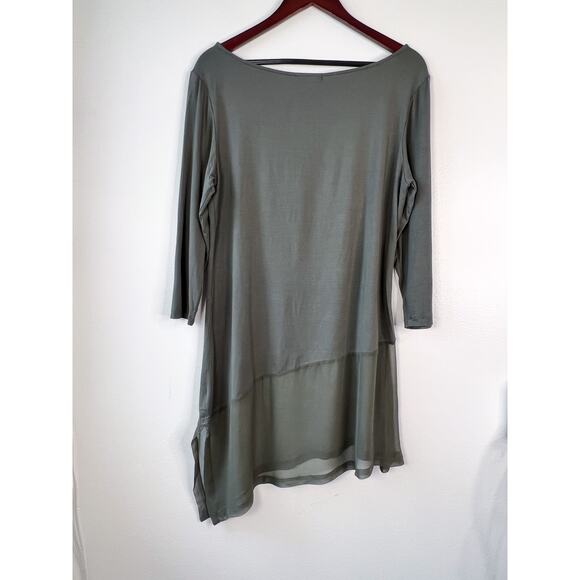 Designer Ruti Petunia Como Top Dress Shirt Olive Green Beetlee US L / 12 NWT - Picture 13 of 13